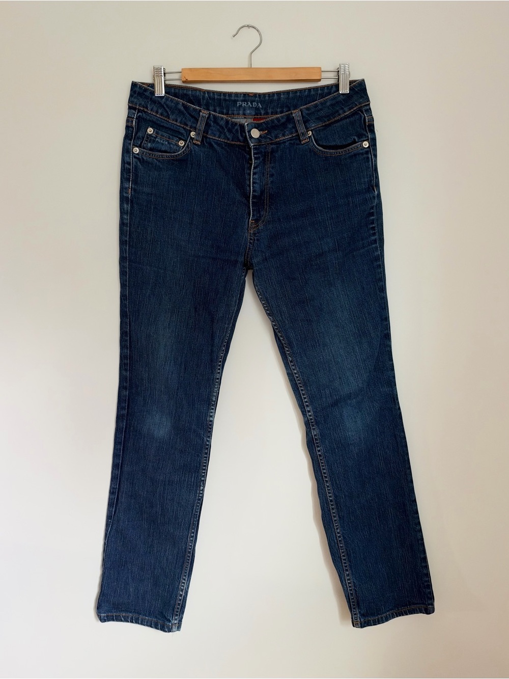 Prada Contour Fit Jeans - Mid Rise Straight Leg Denim 31 Y2K Style